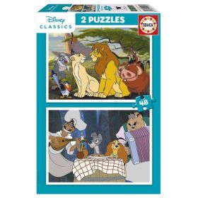 PUZZLE 2X48 DISNEY ANIMALS EDUCA