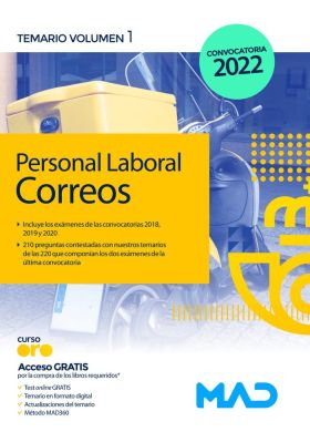 TEMARIO. PERSONAL LABORAL DE CORREOS Y TELÉGRAFOS