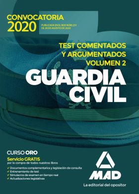 GUARDIA CIVIL TEST COMENTADOS VOL 2 2020