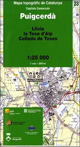 Mapa topogràfic de Catalunya 1:25 000. Capitals Comarcals 23 - Puigcerdà (2a edi