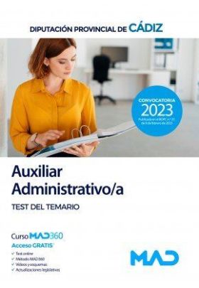 Auxiliar Administrativo/a de la Diputación Provincial de Cádiz. Test del temario