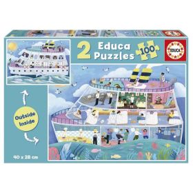 PUZZLE 2X100 BARCO INSIDE/OUTSIDE EDUCA