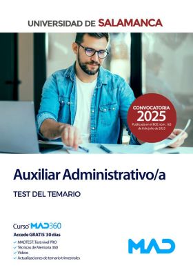 AUXILIAR ADMINISTRATIVOA TEST DEL TEMARIO UNIVERSIDAD SALA