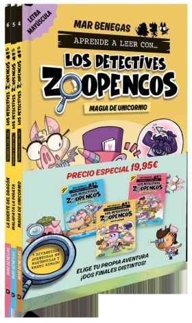 PACK APRENDE A LEER CON... LOS DETECTIVES ZOOPENCOS! 4, 5 Y 6: EN LETRA MAYÚSCUL
