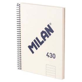 CUADERNO A5 BEIGE 80H.ESPIRAL LINEAS 430