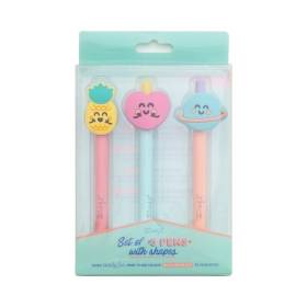 SET OF 3 PENS WITH SHAPES MR.WONDERFUL