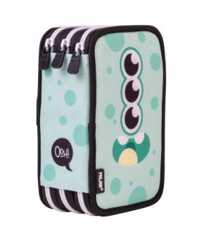 PLUMIER 3 PISOS CONTENIDO ALIENS VERDE