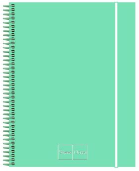 CUADERNO ESPIRAL C. GA4 5MM 120H PP PASTEL VERDE LIBRETA