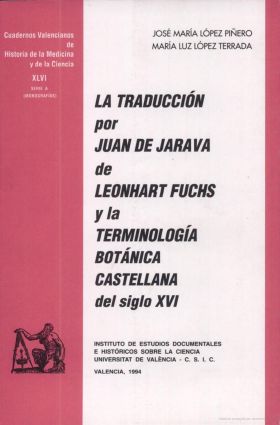 La traducción por Juan de Jarava de Leonhart Fuchs y la terminología botánica ca