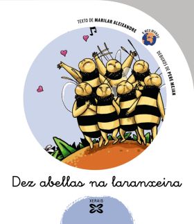 Dez abellas na laranxeira