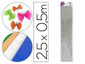 PAPEL CRESPON METALIZADO PLATA