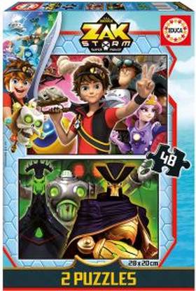 2 PUZZLES PIEZAS X48 ZAK STORM EDUCA PUZZLES PIEZAS