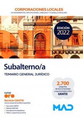 TEMARIO GENERAL JURÍDICO SUBALTERNOA DE CORPORACIONES LOCALES