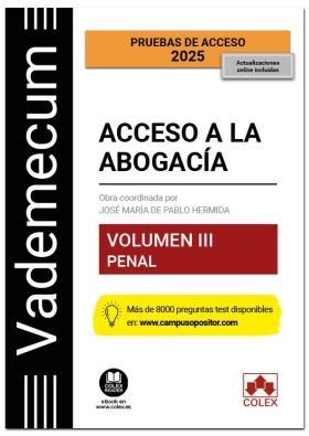 Vademecum Acceso a la abogacía. Volumen III. Parte específica penal (4.ª edición