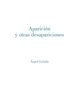 APARICIÓN Y OTRAS DESAPARICIONES