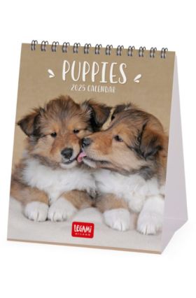 DESK CALENDARS - 2025 DESK CALENDAR - PUPPIES - 12X14,5 - DOGS LEGAMI