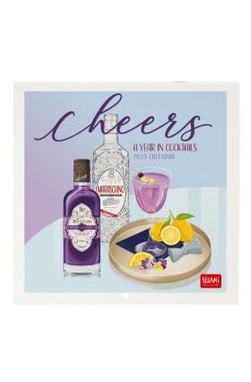 WALL CALENDAR - 2025 WALL CALENDAR - CHEERS -18X18 - FOOD & DRINK LEGAMI