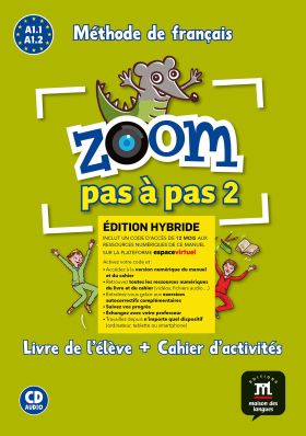 ZOOM PAS A PAS 2 ED.HYBRIDE LIVRE + CAHIER