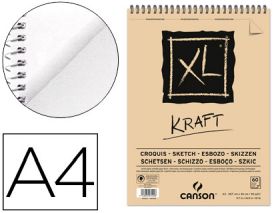 BLOCK A4 DIBUJO DESSIN KRAFT XL