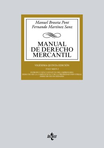 018 MANUAL DERECHO MERCANTIL TOMO 1