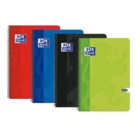 CUADERNO ESPIRAL 4º/A5 2 RAYAS/PAUTA 3,5MM T. BLANDA 80H OXFORD LIBRETA CUARTO