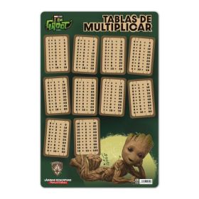 LAMINA EDUCATIVA ESPAÑOL TABLA DE MULTIPLICAR MARVEL GROOT
