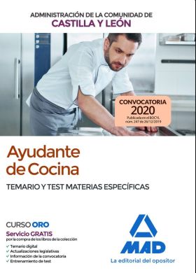 AYUDANTE DE COCINA DE LA ADMINISTRACIÓN DE LA COMUNIDAD DE CASTILLA Y LEÓN
