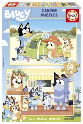 PUZZLE 2X50 BLUEY FSC(R) EDUCA