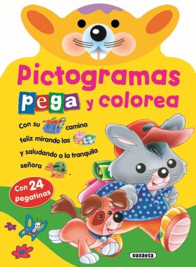 PICTOGRAMAS - PEGA Y COLOREA CONEJITO