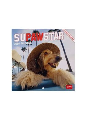 WALL CALENDAR - 2026 WALL CALENDAR - SUPAWSTAR - 18X18 - DOGS LEGAMI