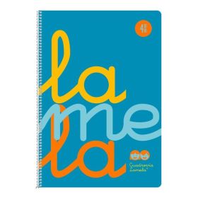 CUADERNO ESPIRAL Fº/A4 4MM PP FLUOR AZUL LAMELA