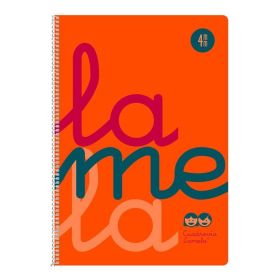 CUADERNO ESPIRAL Fº/A4 4MM PP FLUOR NARANJA LAMELA