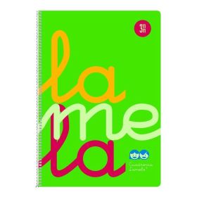 CUADERNO ESPIRAL Fº/A4 3MM PP FLUOR VERDE LAMELA LIBRETA FOLIO