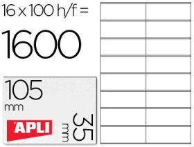 (100) ETIQUETAS A4 APLI 105,0X 35,0