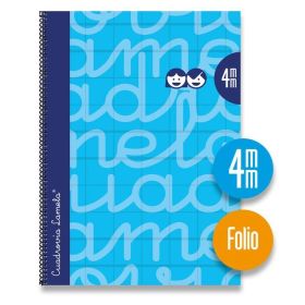 CUADERNO ESPIRAL Fº/A4 4MM EXTRADURA AZUL LAMELA