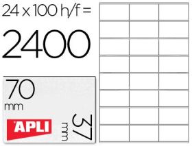 (100) ETIQUETAS A4 APLI 70,0 X 37,0