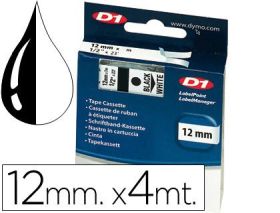 CINTA DYMO LETRATAG PLASTICO NEGRO/TRANPARENTE 4M DYMO - NEWELL