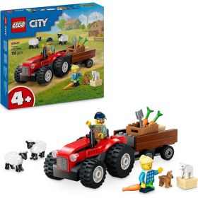 60461 TRACTOR ROJO CON REMOLQUE Y OVEJA LEGO