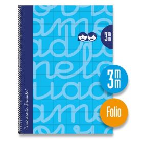 CUADERNO ESPIRAL Fº/A4 3MM EXTRADURA AZUL LAMELA LIBRETA FOLIO