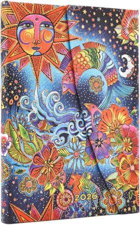 PAPERBLANKS AGENDA 2026 DP 12 / CELESTIAL MAGIC / MINI / HORIZONTAL