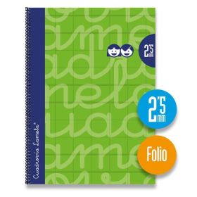 CUADERNO ESPIRAL Fº EXTRADURA 2,5MM VERDE LAMELA