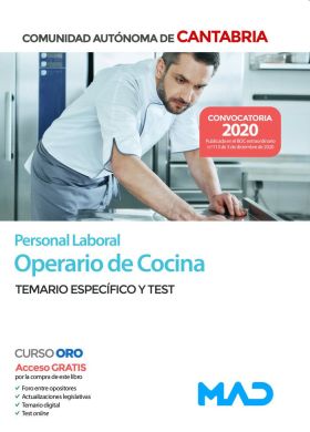 PERSONAL LABORAL DE LA COMUNIDAD AUTÓNOMA DE CANTABRIA. TEMARIO Y TEST PARTE ESP