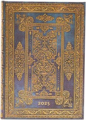 PAPERBLANKS AGENDA 2025 DP 12 / BLUE LUXE / MIDI / DAY-AT-A-TIME
