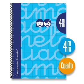 CUADERNO ESPIRAL 4º/A5 EXTRADURA 4MM AZUL LAMELA