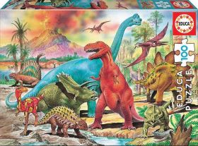 100 PIEZAS DINOSAURIOS PUZZLE EDUCA PUZZLES PIEZAS