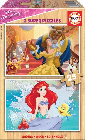 PUZZLE MADERA 25 PRINCESAS DISNEY EDUCA PUZZLES PIEZAS