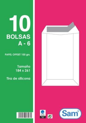 10 BOLSAS A6 184X261