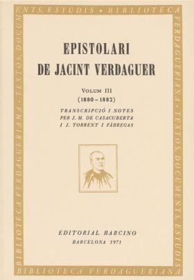 Epistolari de Jacint Verdaguer, III
