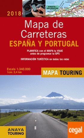 MAPA DE CARRETERAS DE ESPAÑA Y PORTUGAL 1:340.000,