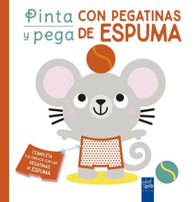 PINTA Y PEGA CON PEGATINAS DE ESPUMA. ROJO